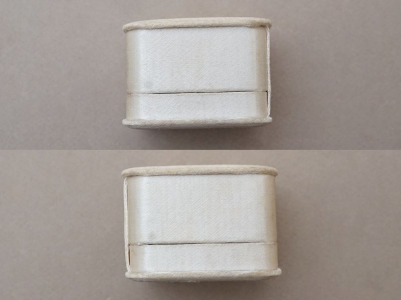 画像4: アンティーク シルクサテンのジュエリーボックス  オフホワイト