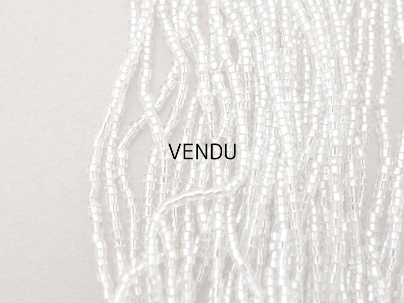 画像4: アンティーク クリア＆シルバー シードビーズ  ガラスビーズ 39g 1cm=9粒