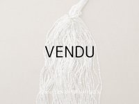 アンティーク クリア＆シルバー シードビーズ  ガラスビーズ 34〜42g 1cm=8.5粒