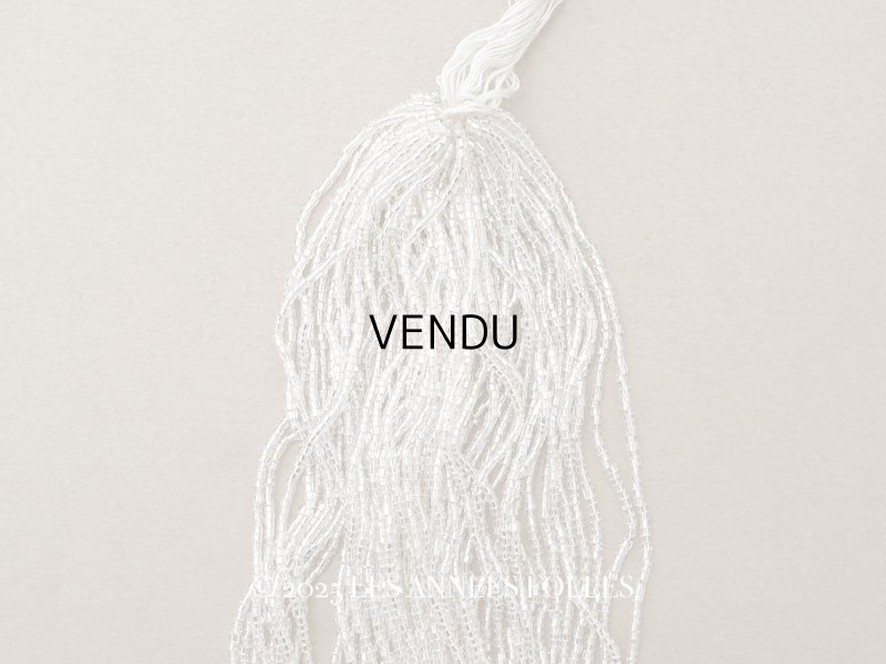 画像1: アンティーク クリア＆シルバー シードビーズ  ガラスビーズ 34〜42g 1cm=8.5粒