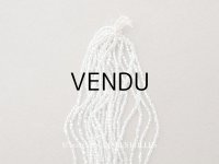 アンティーク クリア＆シルバー シードビーズ  ガラスビーズ 1cm=8粒