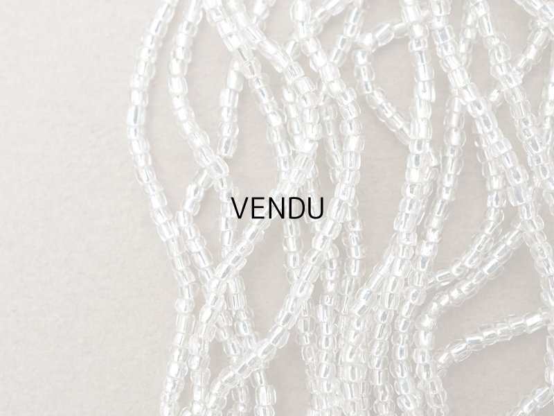 画像2: アンティーク クリア＆シルバー シードビーズ  ガラスビーズ 1cm=8粒