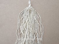 アンティーク クリア＆シルバー シードビーズ  ガラスビーズ 34〜41g 1cm=9粒