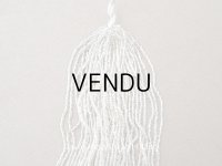 アンティーク クリア＆シルバー シードビーズ  ガラスビーズ 39g 1cm=9粒