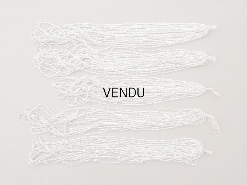 画像4: アンティーク クリア＆シルバー シードビーズ  ガラスビーズ 1cm=8粒