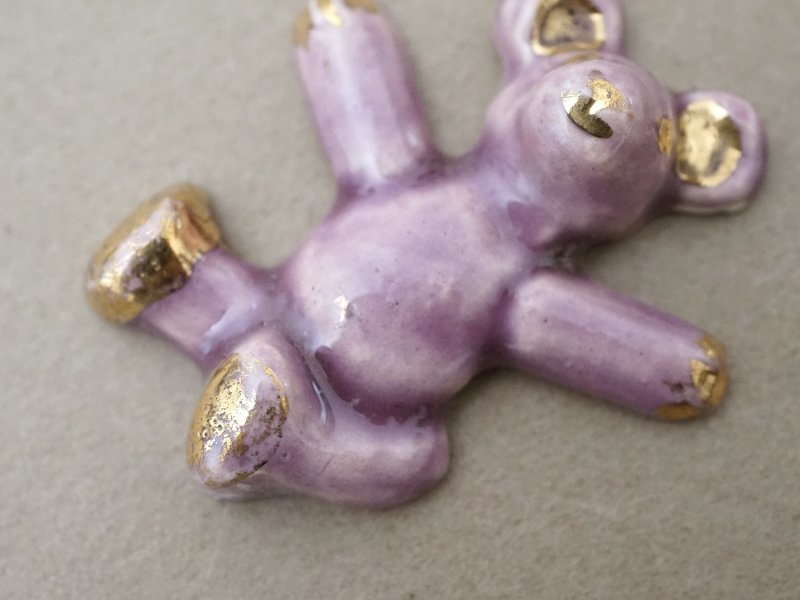 画像6: 【クリスマスセール2025対象外】アンティーク ベア モチーフ セラミック製