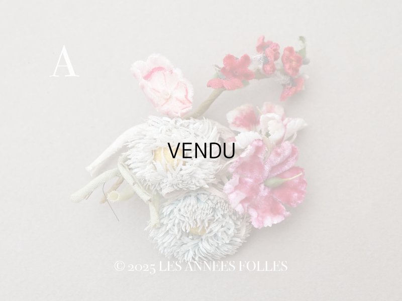 画像2: 【クリスマスセール2025対象外】アンティーク ベルベットの布花のブーケ　