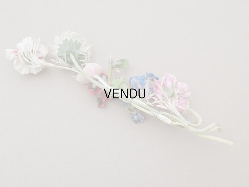 画像4: 【クリスマスセール2025対象外】アンティーク ベルベットの布花のブーケ　