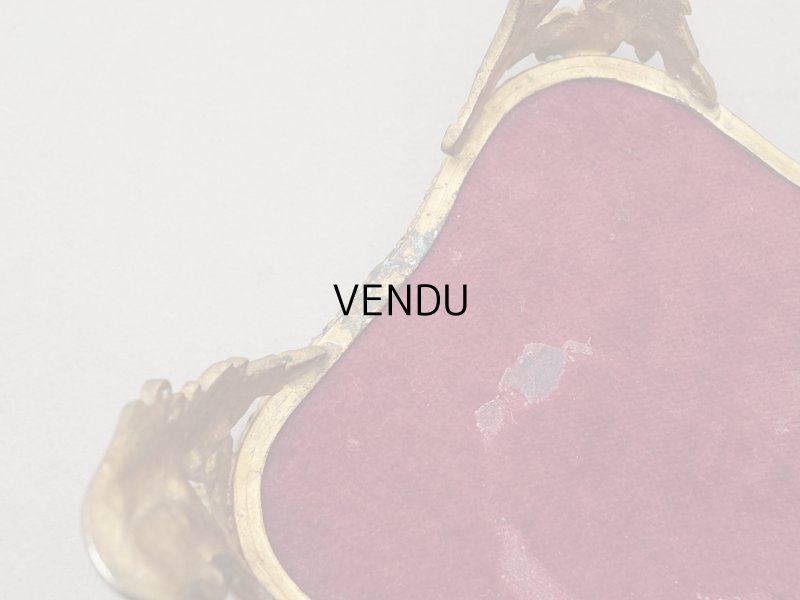 画像6: ＊蚤の市＊アンティーク ベルベットの台座 ボルドー 