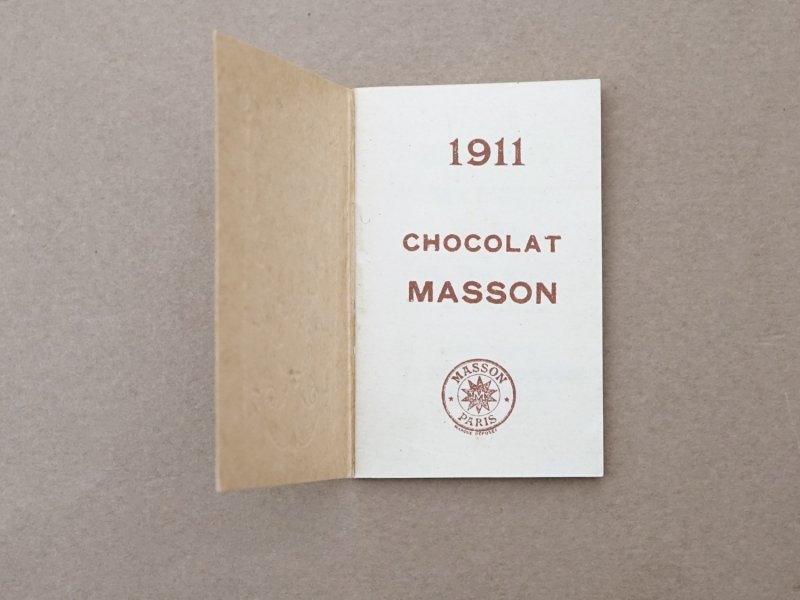 画像5: 【クリスマスセール2025対象外】1911年 アンティーク 薔薇とリボンのガーランド 小さなカレンダーのカルネ  - CHOCOLAT MASSON -