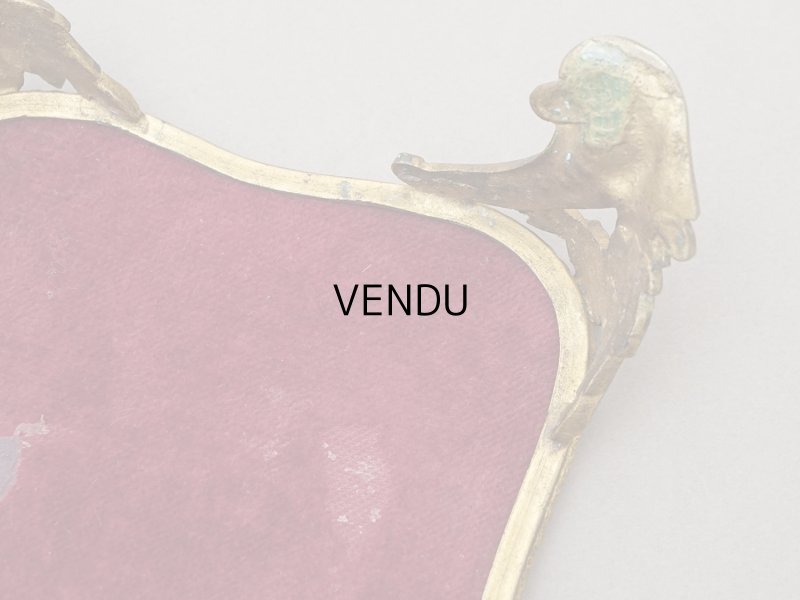 画像5: ＊蚤の市＊アンティーク ベルベットの台座 ボルドー 