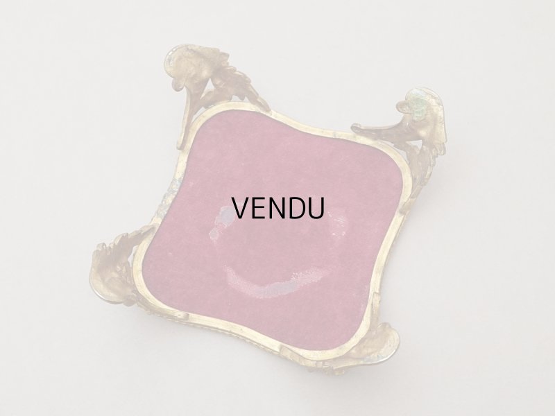 画像4: ＊蚤の市＊アンティーク ベルベットの台座 ボルドー 