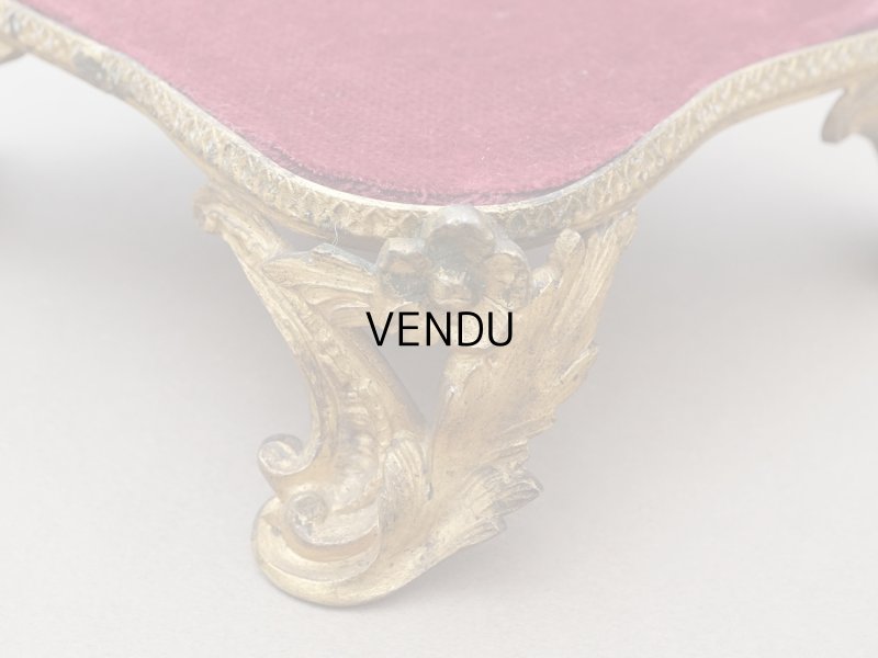 画像9: ＊蚤の市＊アンティーク ベルベットの台座 ボルドー 