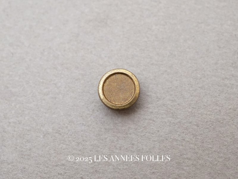 画像1: 【クリスマスセール2025対象外】19世紀 アンティーク 極小 メタルボタン 8mm ゴールド