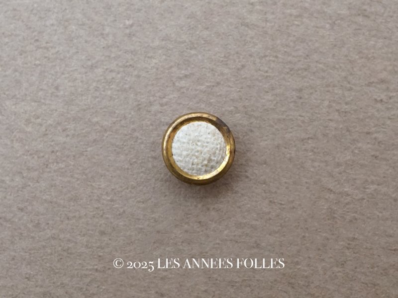 画像1: 【クリスマスセール2025対象外】19世紀 アンティーク 極小 メタル＆リネンボタン 6.5mm 