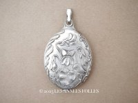 【セール対象外】【クーポン対象外】アンティーク 菫 スライド式 ミラー シャトレーヌ用 シルバー製 