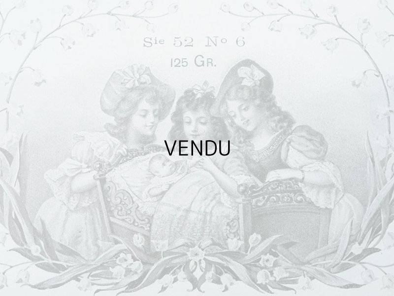 画像2: 【クリスマスセール2025対象外】未使用 アンティーク お菓子箱のラベル 鈴蘭のフレーム ドラジェ 