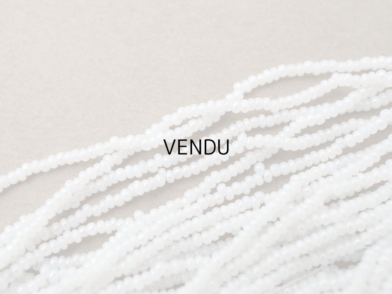 画像5: アンティーク 極小 パールホワイトのシードビーズ 1cm=10粒 72〜88g