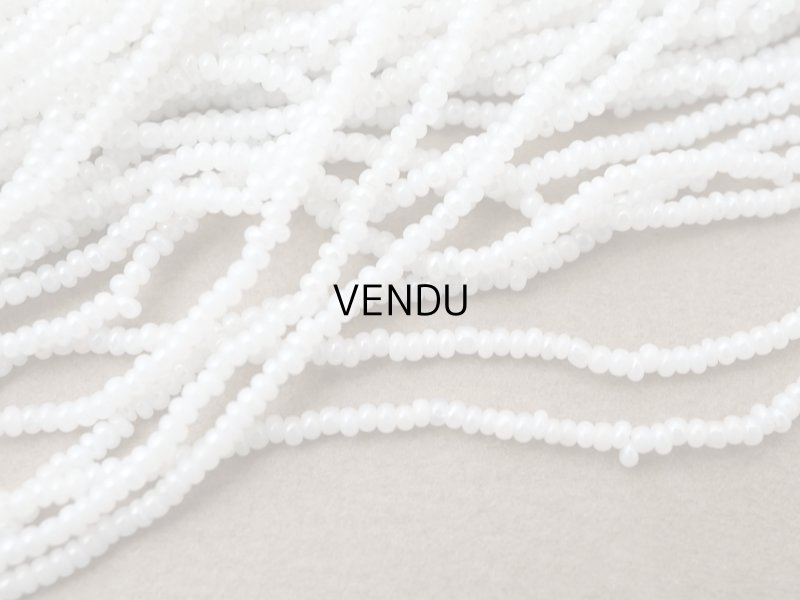 画像4: アンティーク 極小 パールホワイトのシードビーズ 1cm=10粒 72〜88g