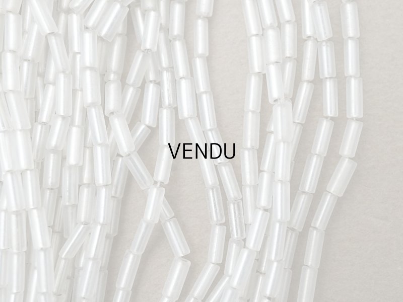 画像3: アンティーク ガラスビーズ 半透明＆シルバー ガラス製 5×2mm 36〜39g