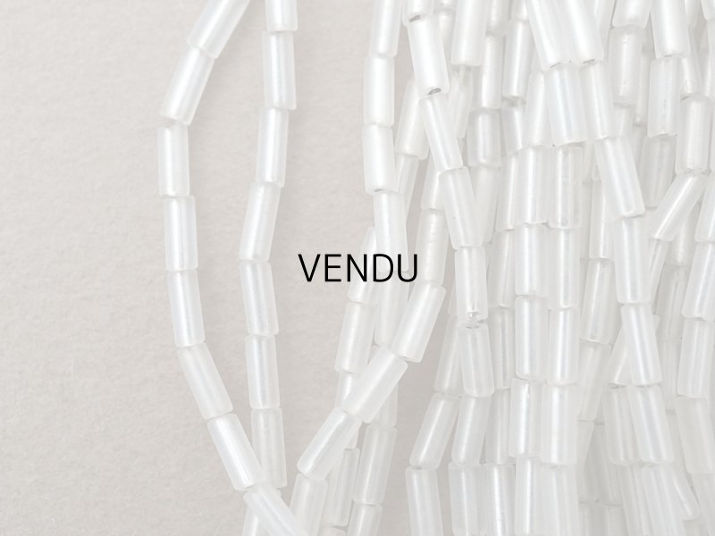 画像4: アンティーク ガラスビーズ 半透明＆シルバー ガラス製 5×2mm 36〜39g