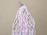 アンティーク サティネビーズ ライラックパープル 1cm=6粒 49g ガラスビーズ