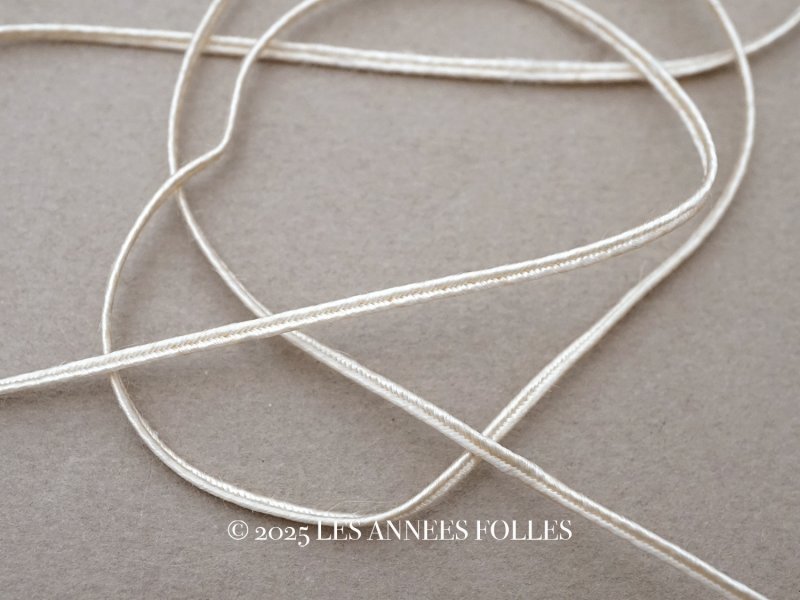 画像1: アンティーク 紐 オフホワイト 3m 2mm幅
