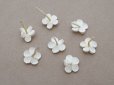 画像4: アンティーク 勿忘草 ベルベットの布花  オフホワイト 7ピースのセット 15mm (4)