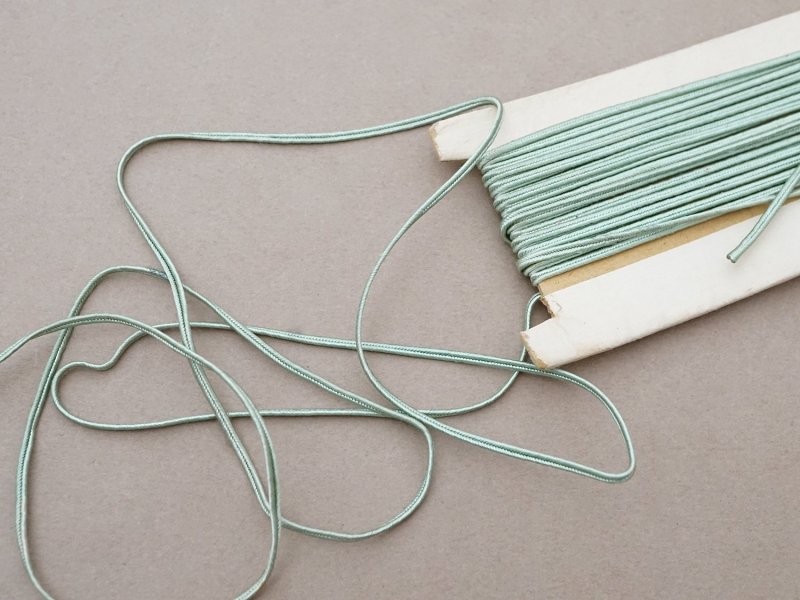 画像2: アンティーク 紐 ミントグリーン 3m 2mm幅
