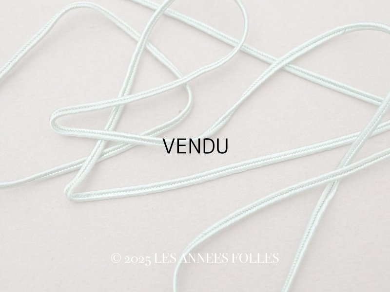 画像1: アンティーク 紐 ミントグリーン 3m 2mm幅