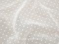 アンティーク  ドット刺繍入り コットンオーガンジー オフホワイト ファブリック 83×77cm