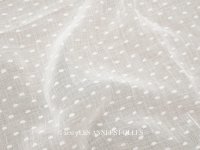アンティーク  ドット刺繍入り コットンオーガンジー オフホワイト ファブリック 83×77cm