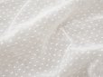 画像3: アンティーク  ドット刺繍入り コットンオーガンジー オフホワイト ファブリック 83×77cm (3)