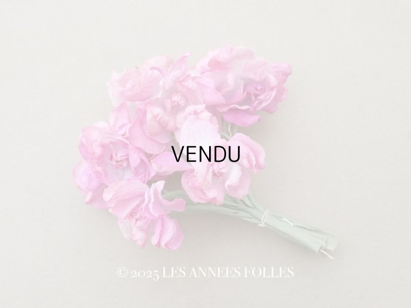 画像1: アンティーク 菫の布花 パルマ菫 ピンク