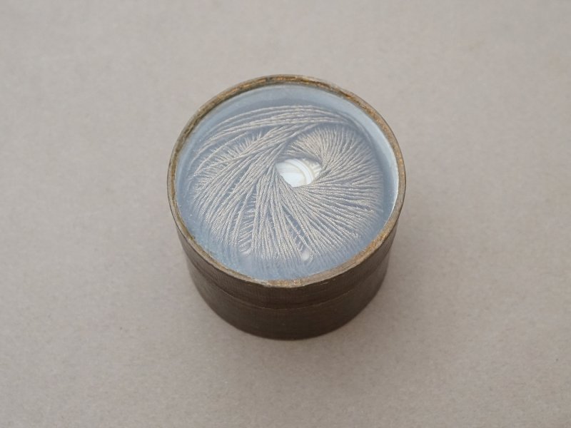 画像4: アンティーク 硝子の蓋の糸箱 スレッドケース 