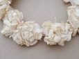 画像7: アンティーク 薔薇の布花のティアラ 花冠  オフホワイト (7)
