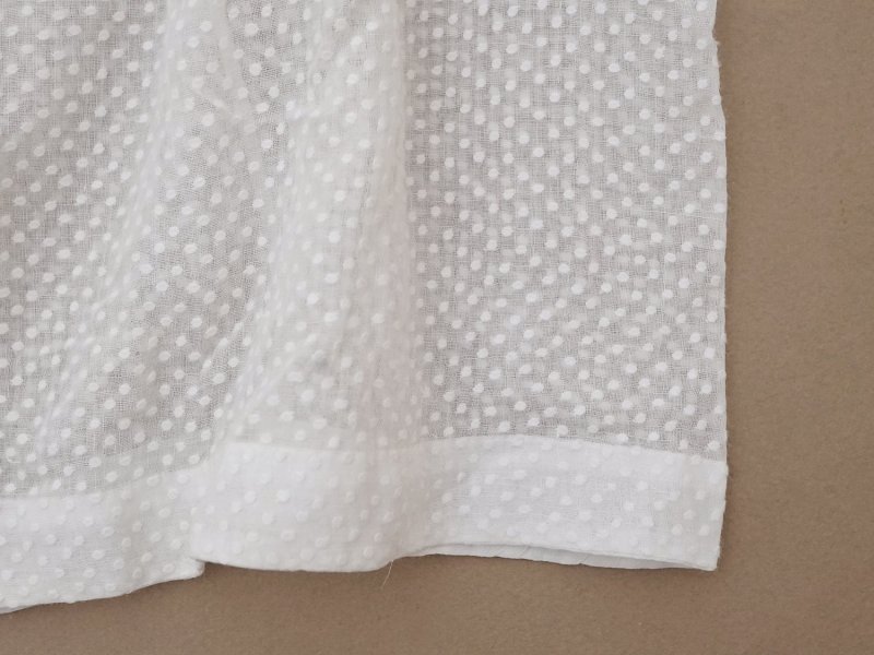 画像5: 1900年頃 アンティーク ベビー用 ブラウスドット刺繍のコットンファブリック 