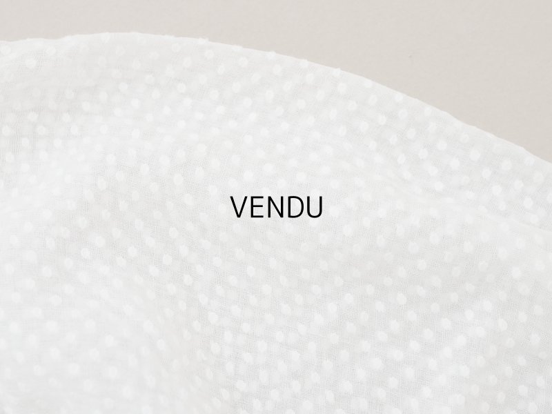 画像7: ＊蚤の市＊1900年頃 アンティーク ベビー用 ブラウスドット刺繍のコットンファブリック 