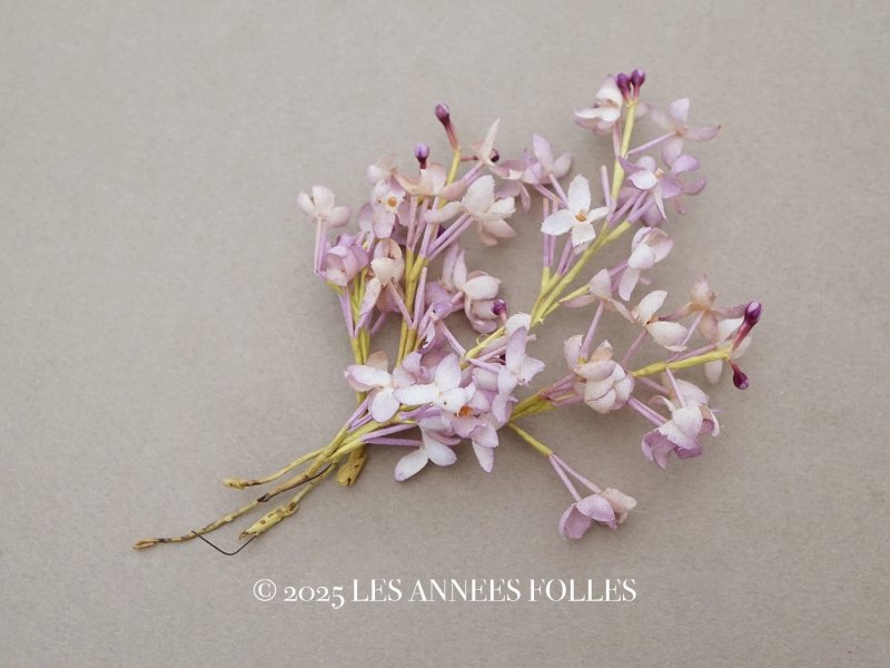 画像1: アンティーク ライラックの布花 薄紫