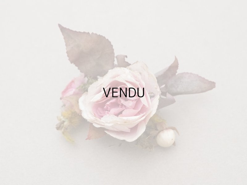 画像2: 1900年頃 アンティーク薔薇の布花 パウダーピンク