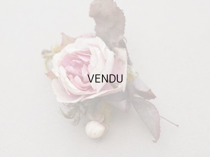 画像5: 1900年頃 アンティーク薔薇の布花 パウダーピンク