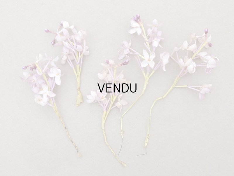 画像2: アンティーク ライラックの布花 薄紫