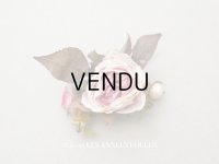 1900年頃 アンティーク薔薇の布花 パウダーピンク
