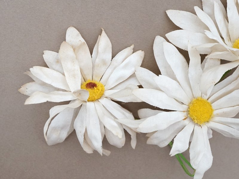 画像2: アンティーク マーガレットの布花 