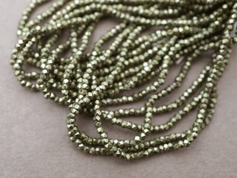 画像7: アンティーク 極小 カット入り メタルビーズ 枯れ草色 キャビアビーズ P5 メタル製 ビーズ