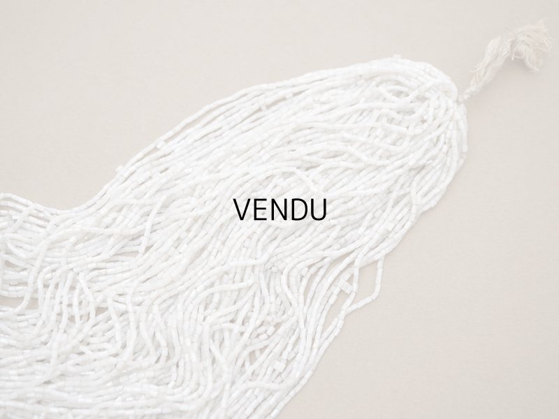 画像4: アンティーク シードビーズ グレイッシュホワイト ガラスビーズ 102〜110g