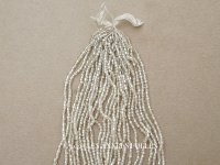 アンティーク カット入り クリア＆シルバー シードビーズ ガラスビーズ 31〜34g 1cm=6粒