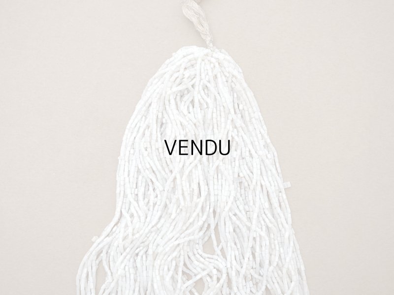 画像3: アンティーク シードビーズ グレイッシュホワイト ガラスビーズ 102〜110g