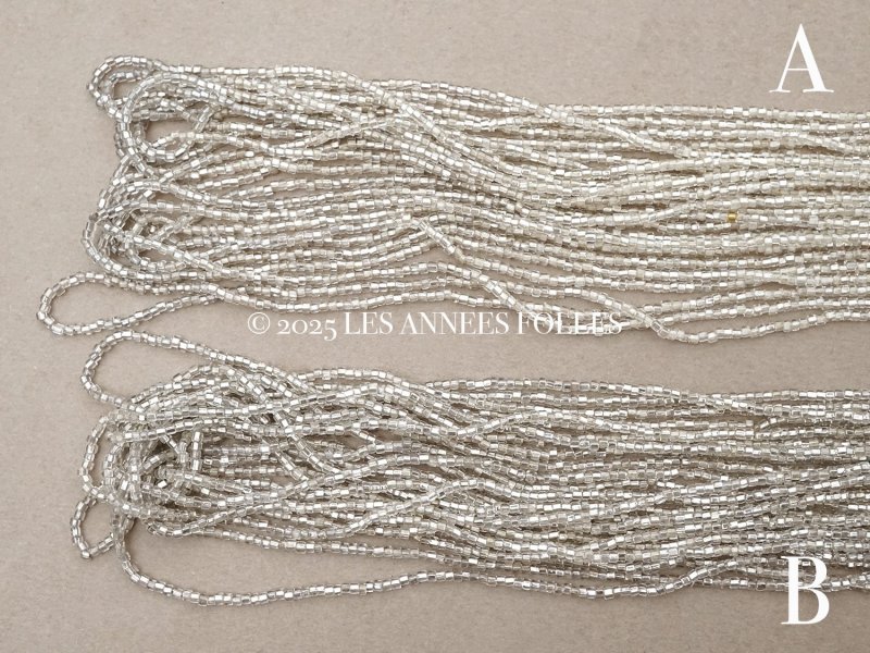 画像6: アンティーク カット入り クリア＆シルバー シードビーズ ガラスビーズ 31〜34g 1cm=6粒