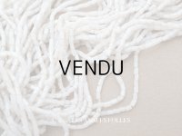 アンティーク シードビーズ グレイッシュホワイト ガラスビーズ 102〜110g